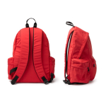 Sac à dos multi-usages en nylon recyclé avec poches, idéal pour PC 15” couleur rouge vue détaillée 4