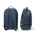 Sac à dos en similicuir avec poches antivol et à chaussures 9” couleur bleu marine vue détaillée 4