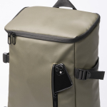 Sac à dos isotherme en cuir synthétique avec intérieur isotherme couleur vert foncé vue détaillée 1