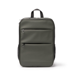 Sac à dos en cuir synthétique pour PC avec double compartiment 15” couleur vert foncé deuxième vue