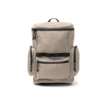 Sac à dos écologique avec ouverture supérieure et poche frontale 12” couleur beige deuxième vue