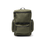 Sac à dos écologique avec ouverture supérieure et poche frontale 12” couleur vert foncé deuxième vue