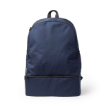 Sac à dos écologique avec poche à chaussures rigide et poche avant couleur bleu marine deuxième vue