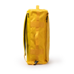 Sac à dos convertible de voyage en similicuir et polyester couleur rouge troisième vue