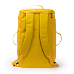 Sac à dos convertible de voyage en similicuir et polyester couleur rouge