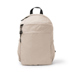 Sac à dos en nylon avec poches latérales pour bouteilles 10” couleur beige deuxième vue