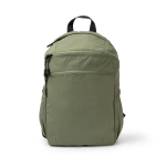 Sac à dos en nylon avec poches latérales pour bouteilles 10” couleur vert foncé deuxième vue