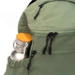 Sac à dos en nylon avec poches latérales pour bouteilles 10” couleur vert foncé vue détaillée 1