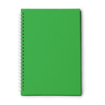 Bloc-notes A5 à anneaux en plastique recyclé avec pages quadrillées couleur vert deuxième vue