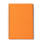 Bloc-notes A5 à anneaux en plastique recyclé avec pages quadrillées couleur orange deuxième vue