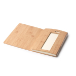 Bloc-notes A5 à pages blanches, support téléphone et tapis de souris couleur naturel vue détaillée 2