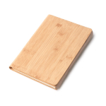 Bloc-notes A5 à pages blanches, support téléphone et tapis de souris couleur naturel vue détaillée 3
