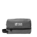 Trousse de toilette écologique à double compartiment avec poignée vue principale