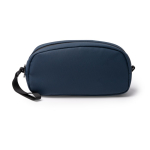 Trousse de toilette en similicuir à double compartiment avec zip couleur bleu marine deuxième vue