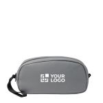 Trousse de toilette en similicuir à double compartiment avec zip vue principale