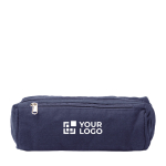 Trousse de toilette en coton recyclé avec poche extérieure 300 g/m² vue principale