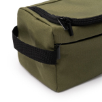 Trousse de toilette écologique avec poche intérieure et anse latérale couleur vert foncé vue détaillée 1