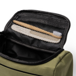 Trousse de toilette écologique avec poche intérieure et anse latérale couleur vert foncé vue détaillée 2