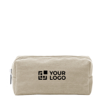 Trousse en velours côtelé avec fermeture éclair et doublure intérieure vue principale