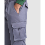Pantalon en polyester unisexe multi-poches 140 g/m² Roly Direct Warmor couleur gris taupe vue détaillée 5
