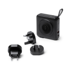 Batterie externe 3 en 1 à charge rapide sans fil 15 W 10 000 mAh couleur noir première vue d'usage