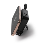 Batterie externe 3 en 1 à charge rapide sans fil 15 W 10 000 mAh couleur noir vue détaillée 1