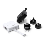 Batterie externe 3 en 1 à charge rapide sans fil 15 W 10 000 mAh couleur noir vue détaillée 4