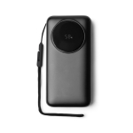 Batterie externe avec écran LED et charge rapide 22,5 W 20 000 mAh couleur noir deuxième vue