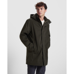 Parka unisexe 3/4 avec capuche amovible et zip Roly Direct Dome couleur noir vue détaillée 1