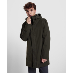 Parka unisexe 3/4 avec capuche amovible et zip Roly Direct Dome couleur noir vue détaillée 2