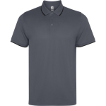 Polo technique avec bord-côte contrasté 200 g/m² Roly Direct Sian couleur noir première vue d'usage