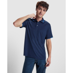 Polo technique avec bord-côte contrasté 200 g/m² Roly Direct Sian couleur bleu roi vue détaillée 1