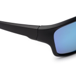 Lunettes de soleil sport avec verres polarisés effet miroir UV400 couleur noir vue détaillée 1