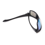 Lunettes de soleil sport avec verres polarisés effet miroir UV400 couleur noir vue détaillée 2
