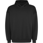 Sweat unisexe oversize avec capuche doublée 320 g/m² Roly Direct Otto couleur noir première vue d'usage
