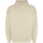 Sweat unisexe oversize avec capuche doublée 320 g/m² Roly Direct Otto couleur marron clair première vue d'usage