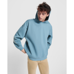 Sweat unisexe oversize avec capuche doublée 320 g/m² Roly Direct Otto couleur bleu gris vue détaillée 2