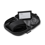 Set de voyage 3 en 1 avec cadenas à code et housse zippée couleur noir première vue d'usage