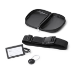 Set de voyage 3 en 1 avec cadenas à code et housse zippée couleur noir vue détaillée 2