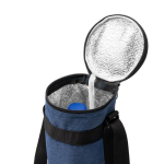 Housse isotherme pour bouteille avec sangle et fermeture éclair 1 L couleur bleu gris vue détaillée 1