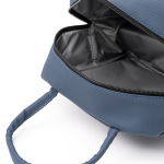 Glacière avec intérieur isotherme et poche frontale en similicuir 8 L couleur bleu marine vue détaillée 1