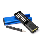 Outil multifonction ultra-plat en aluminium avec lampe 70 lumens couleur rouge vue détaillée 1