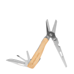 Outil multifonction 4 en 1 avec corps en bambou et acier inoxydable vue principale