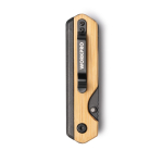 Outil multifonction compact avec clip métallique et corps en bambou deuxième vue