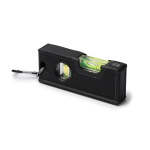 Niveau à bulle en aluminium recyclé avec base magnétique couleur noir première vue d'usage