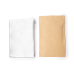 Serviette légère en microfibre RPET avec bord surjeté 200 g/m² couleur blanc deuxième vue