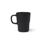 Mug en céramique finition mate avec intérieur assorti 450 ml couleur noir deuxième vue