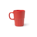 Mug en céramique finition mate avec intérieur assorti 450 ml couleur rouge deuxième vue