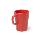 Mug en céramique finition mate avec intérieur assorti 450 ml couleur rouge première vue d'usage