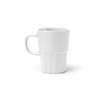 Mug en céramique finition mate avec intérieur assorti 450 ml couleur blanc deuxième vue